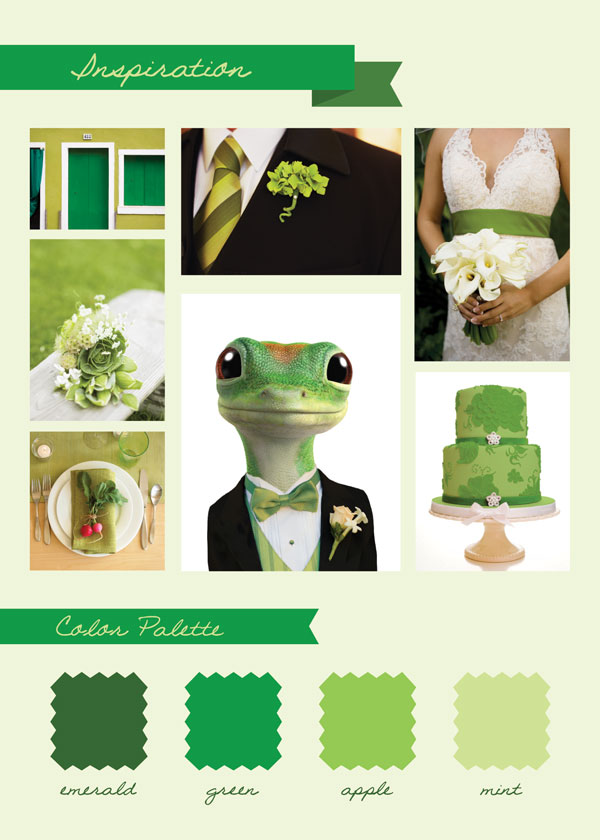 Geico Vegas Klout - Gecko Wedding Inspiration